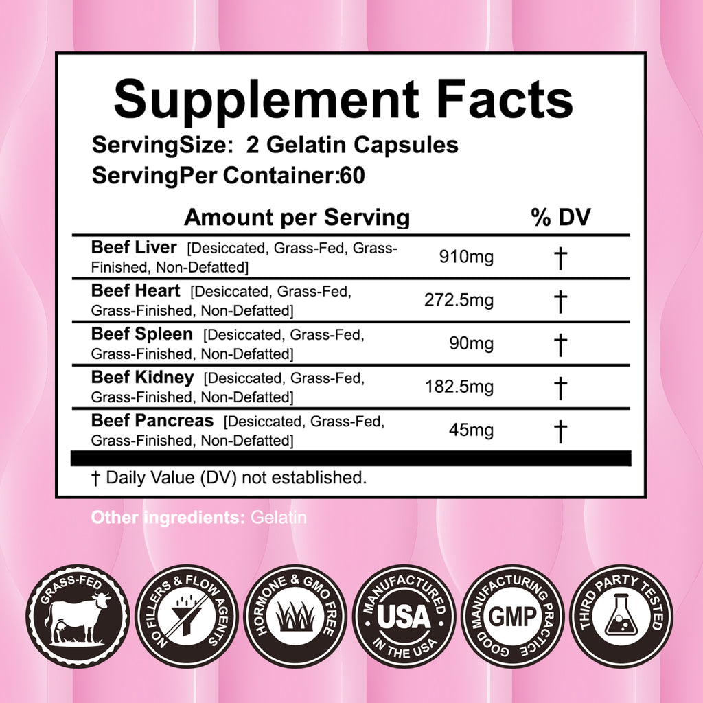 Grass-Fed Beef Organ Supplement For Women
