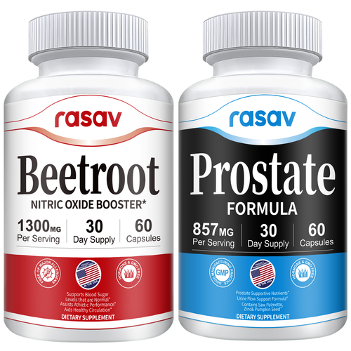 Prostate Supplement & Beet Root nitric oxide Booster Kit for Men