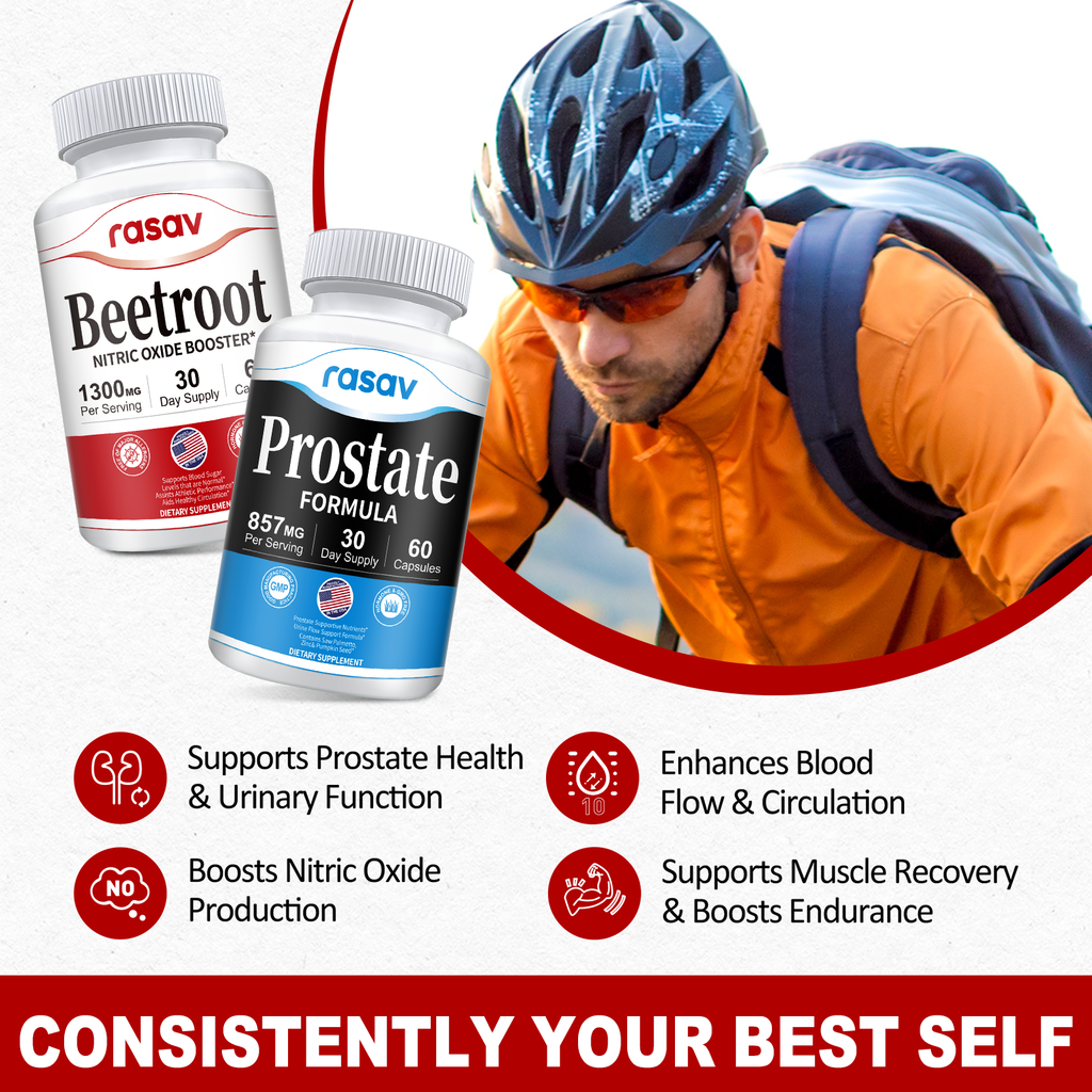 Prostate Supplement & Beet Root nitric oxide Booster Kit for Men