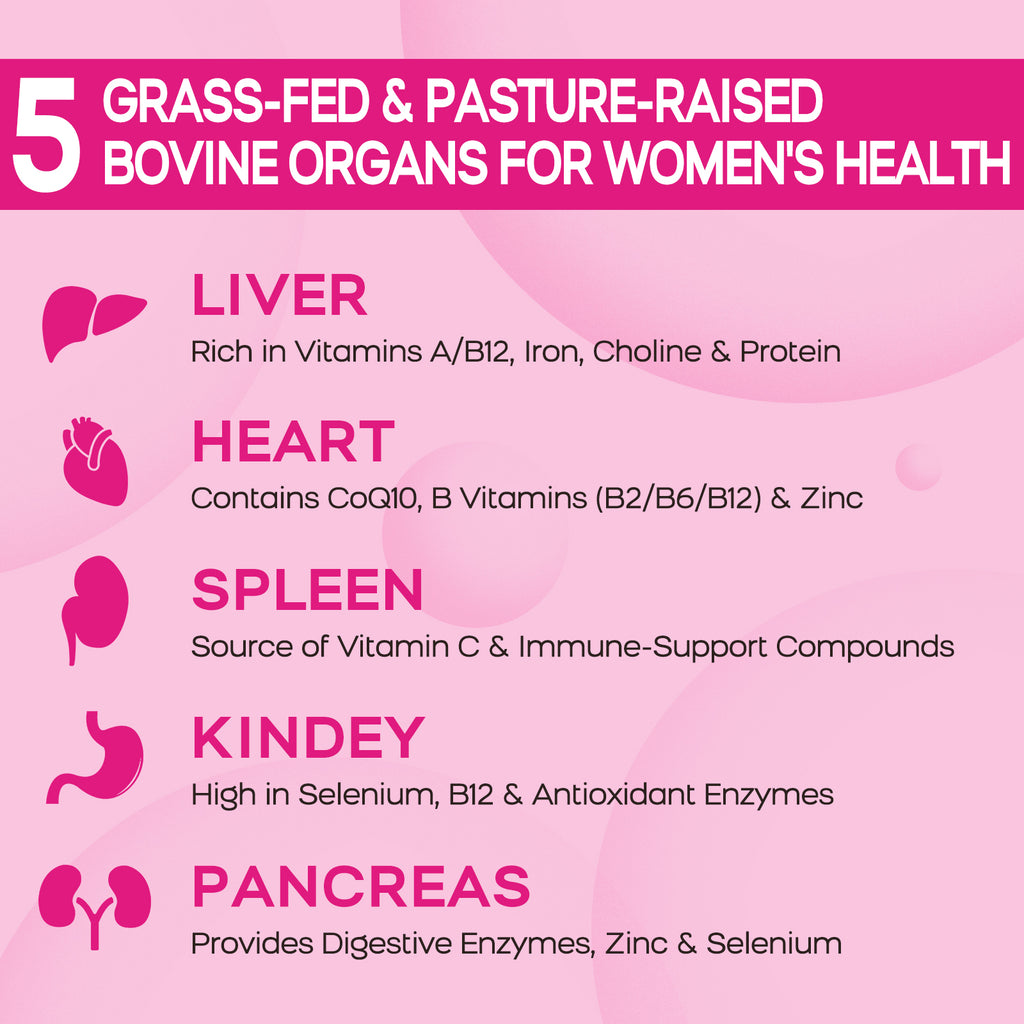 Grass-Fed Beef Organ Supplement For Women